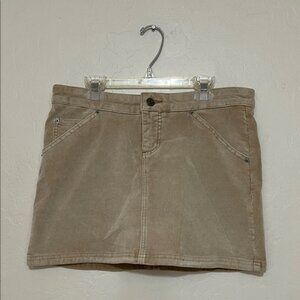 Guess Vintage Y2K Tan Corduroy Pockets Mini Skirt 2000’s